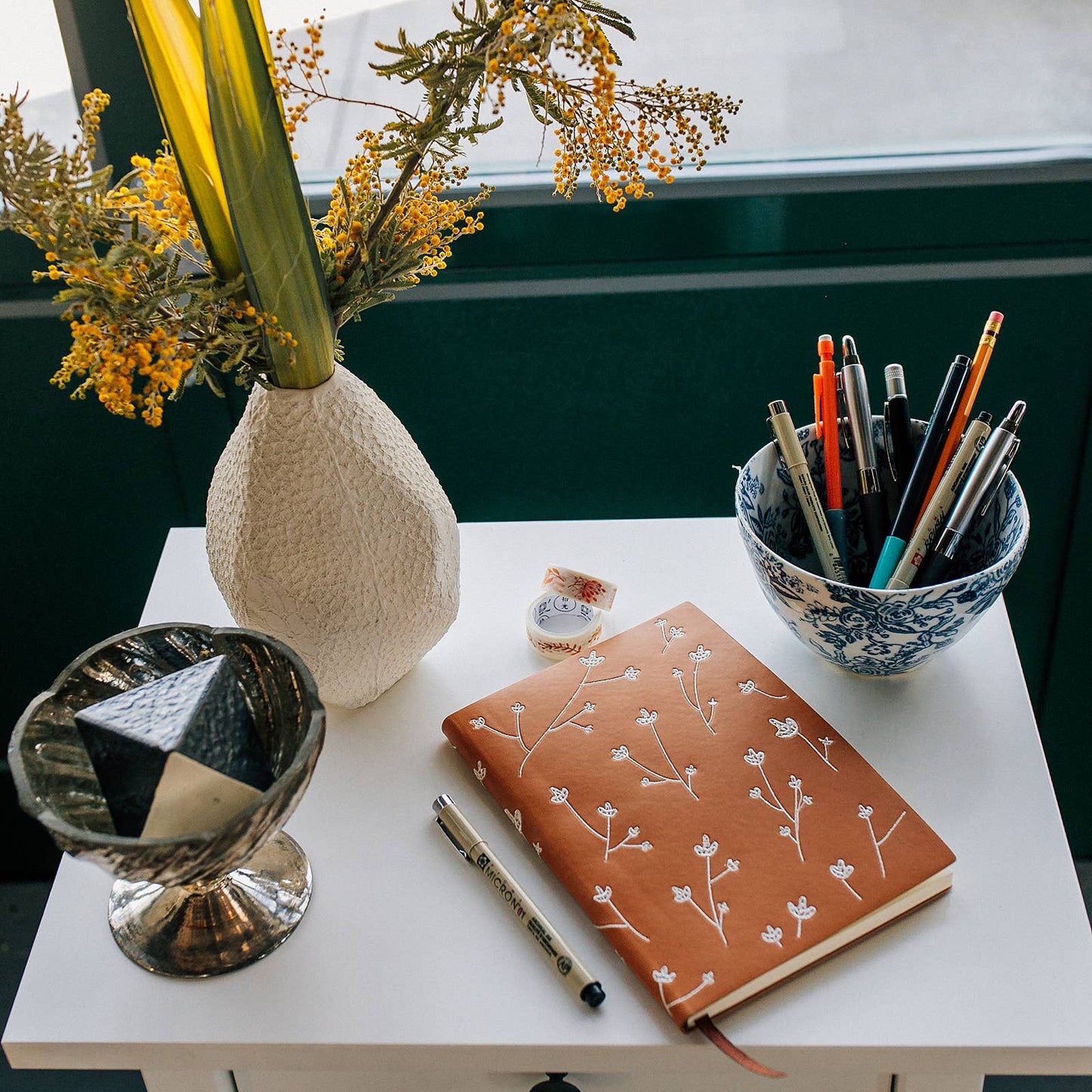 Denik - Samantha Embroidered Layflat Journal Notebook