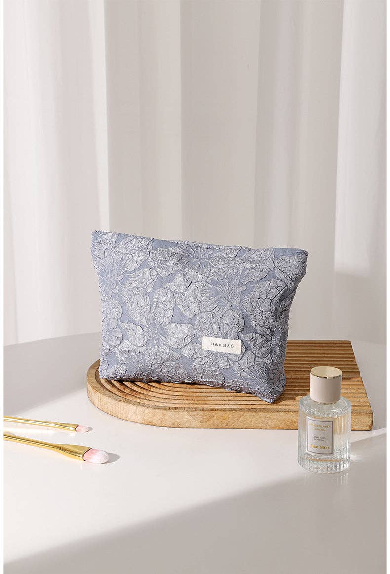 Floral Jacquard Portable Cosmetic Bag DPB1003