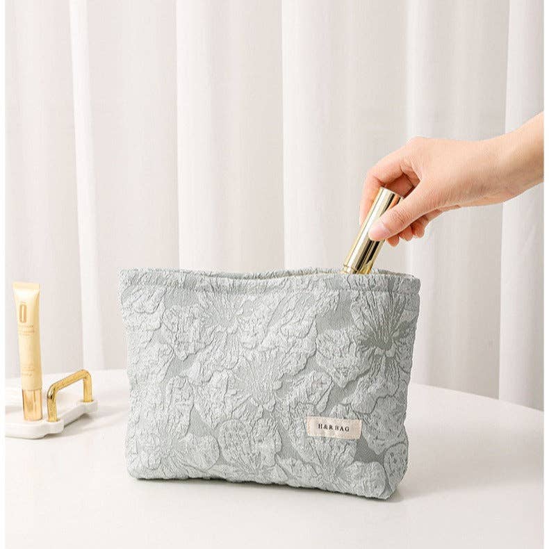Floral Jacquard Portable Cosmetic Bag DPB1003