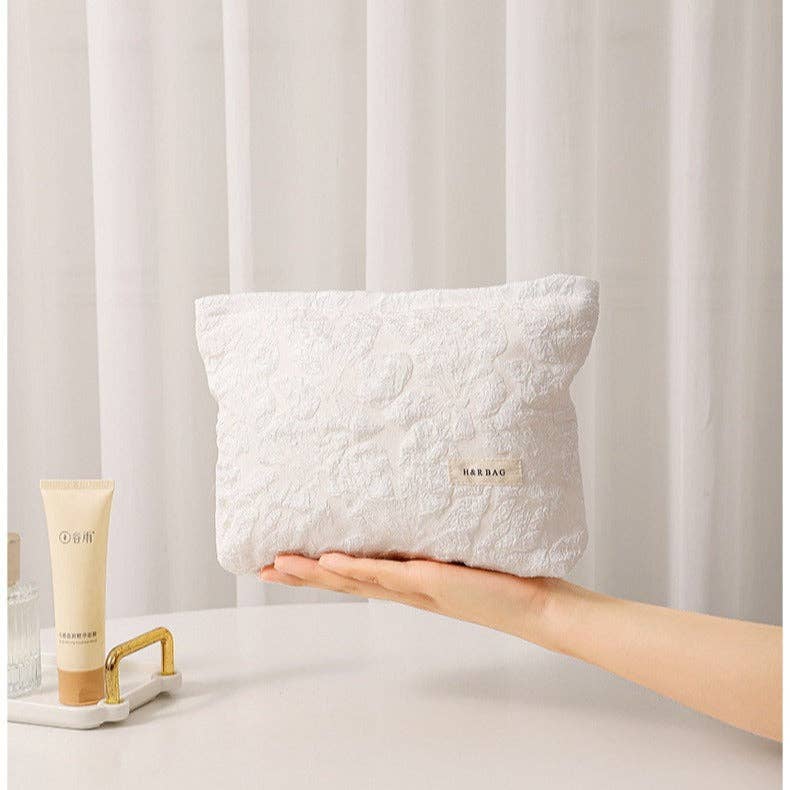Floral Jacquard Portable Cosmetic Bag DPB1003