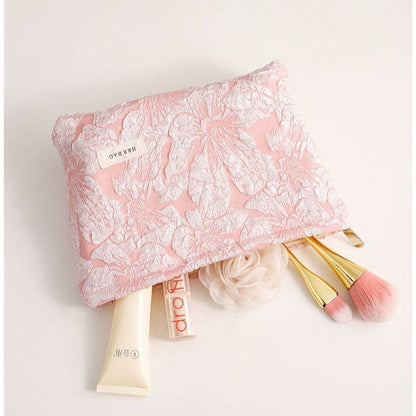 Floral Jacquard Portable Cosmetic Bag DPB1003
